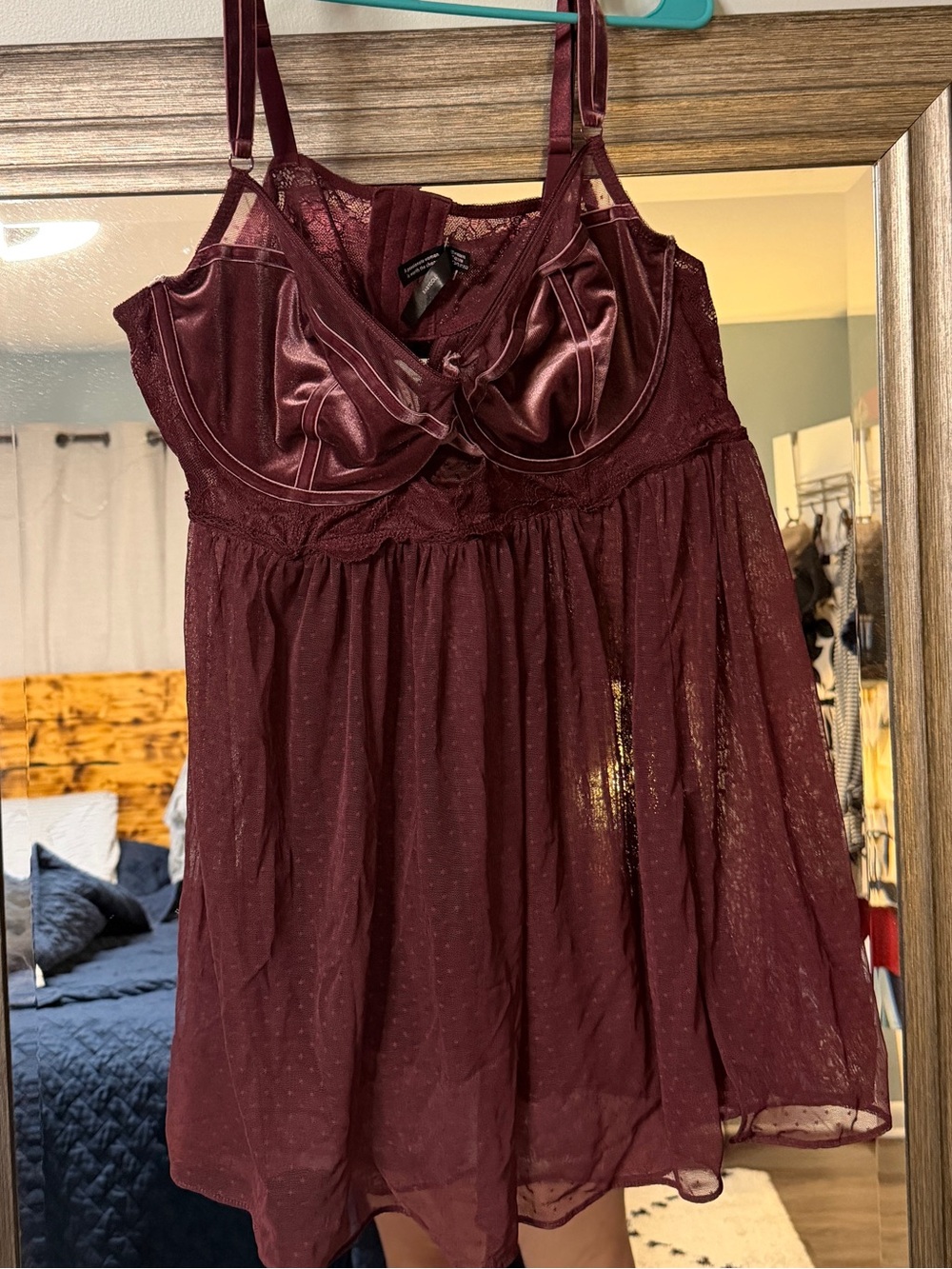 Torrid Curve Burgundy Babydoll Lingerie